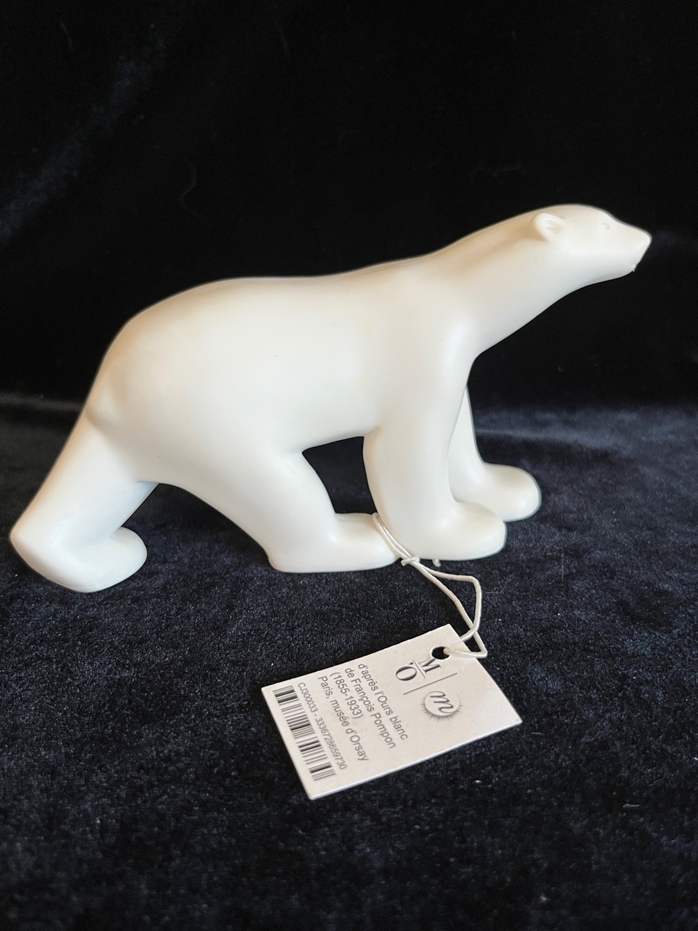 VINTAGE Francois Pompon Polar Bear Sculpture MoMA Replica Cast Resin Art Deco